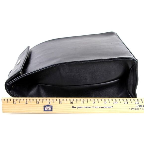 NACHALIA BLACK GENUINE LEATHER FLAP BACKPACK MEDIUM SHOULDER BAG HANDBAG PURSE main image 12